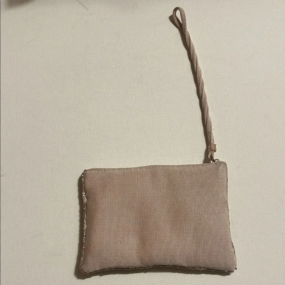 Liz Claiborne Brown Sequin Shell Wristlet